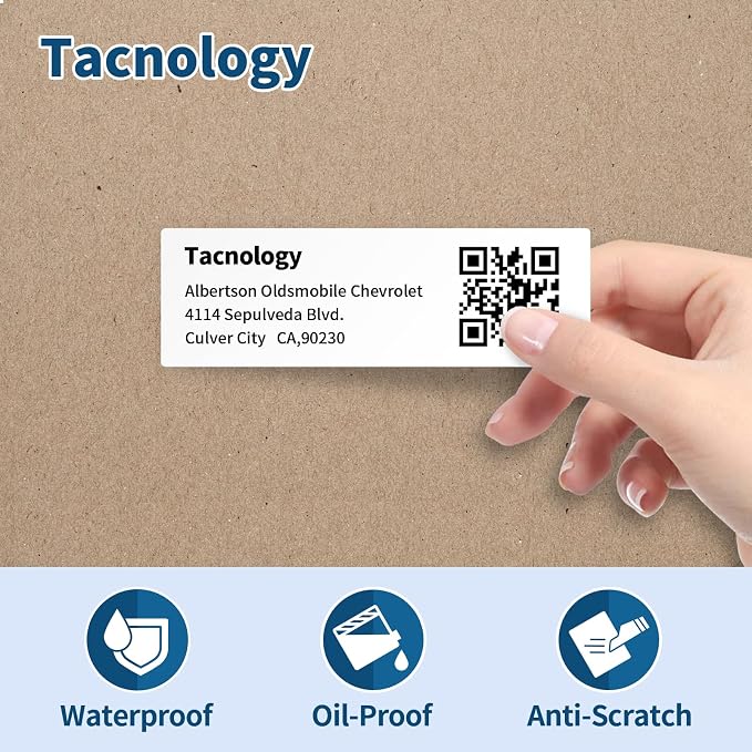 Tacnology 12 Rolls 4200 Labels Direct Thermal Labels Compatible with DYMO 30252 (1-1/8" x 3-1/2") Address & Barcode for Dymo Label 450, 450 Turbo,4X & Zebra Desktop Printers