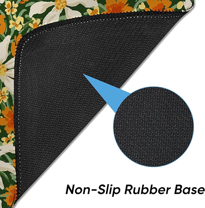 Premium Stitched Mouse Pad 10.2 x 8.3 in | Smooth, Washable Desk Mat with Non-Slip Base | Personalized Cute MousePads for Gaming,Work,Laptop, Computer, Office, Home (Sunny Daisy Patch)