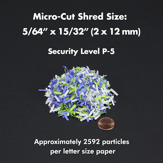 Aurora High-Security 10-Sheet Micro-Cut Paper and Credit Card Shredder with 6 Gallon Pullout Basket / 60 Mins Running Time/Security Level P-5