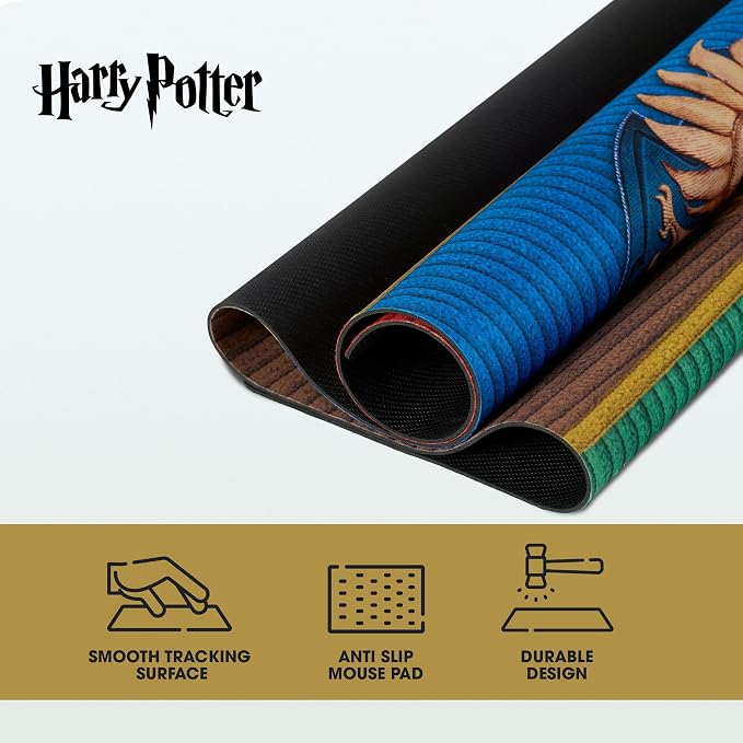 Harry Potter Gaming Mouse Pad Large 31"x15" XL Computer Desk Mat, Anime | Harry Potter anime gaming mouse pad, Oversized 31x15in smooth fabric top, stitched edges, non-slip rubber base.