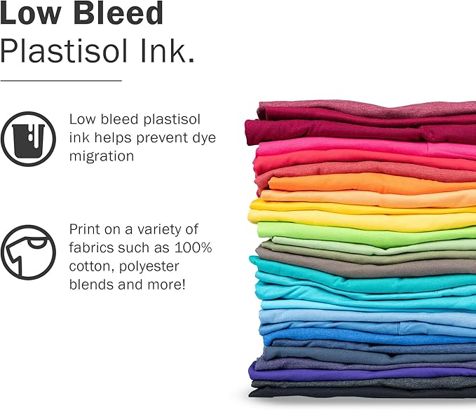 Rapid Cure® Screen Printing Ink Fluorescent Yellow (Pint - 16oz.) - Plastisol Ink for Screen Printing, Fast Curing Fabric Paint - Screen Print Direct®, USA Made