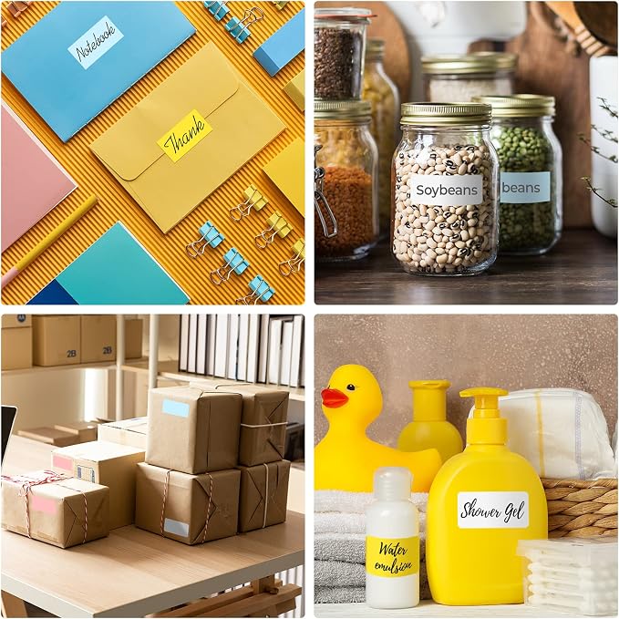 MUNBYN 2.25x1.25 Thermal Labels, 1000 Sheets/Roll, Yellow | Strong Adhesive, Non BPA&BPS for Small Business, Shipping,Mailing, Bakery, Price Tag