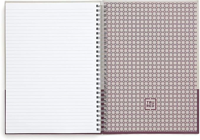 TRU RED Medium Hardcover Ruled Notebook, Gray/Purple