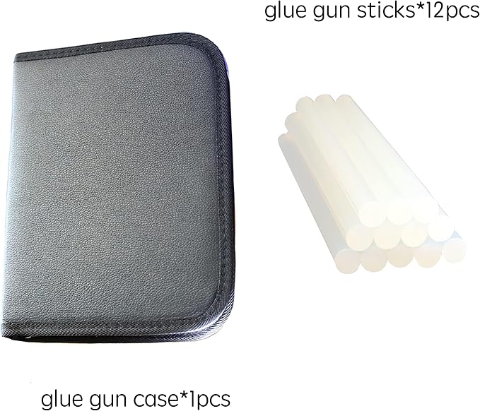 Hot glue gun and sticks set 100W, Professional Craft hot Glue kit Full Size Anti Scalding Design Heavy Duty with 12 Pcs Sticks and Carrying Case for School DIY Arts