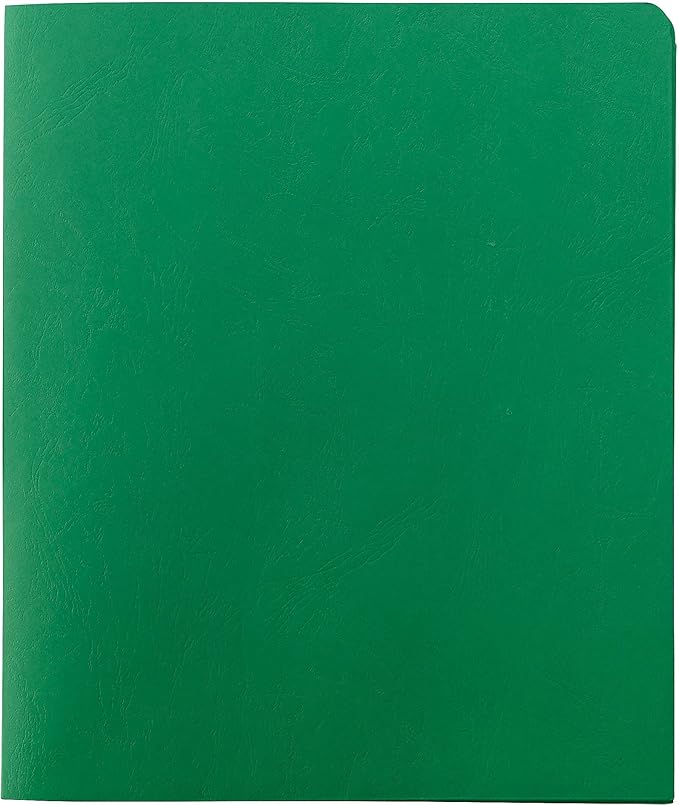 Smead Two-Pocket Heavyweight Folder, Letter Size, Green, 25 per Box (87855)