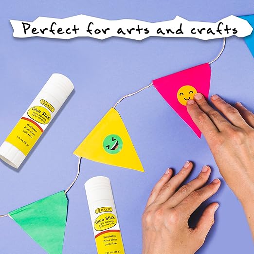 BAZIC Products Glue Stick 36g/1.27 Oz, Multi-Purpose Acid Free, Glue Sticks Set Ideal for Photos Paper Kids at School Home Office (2/Pack), 1-Pack