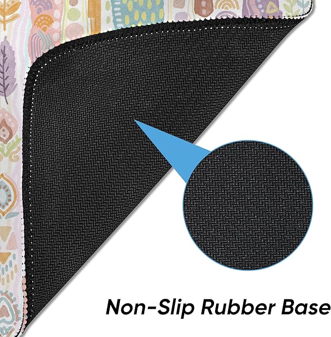 Premium Stitched Mouse Pad 10.2 x 8.3 in | Smooth, Washable Desk Mat with Non-Slip Base | Personalized Cute MousePads for Gaming,Work,Laptop, Computer, Office, Home (Colors in Light)