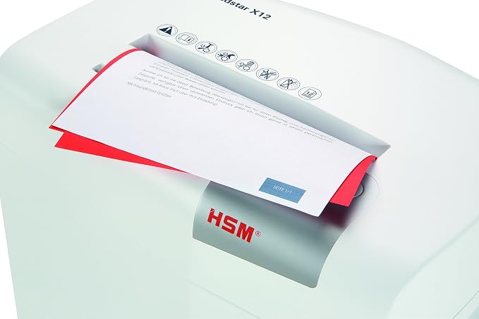 HSM shredstar X12 Cross-Cut; Shreds Up to 12 Sheets; 6.1-Gallon Capacity Shredder, White | HSM1059