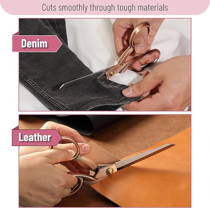Mr. Pen- Fabric Scissors, 8-inch Rose Copper Premium Tailor Scissors, Sewing Scissors for Fabric Cutting, Fabric Cutter, Fabric Shears, Fabric Scissors Professional, Heavy Duty Scissors Heavy Duty