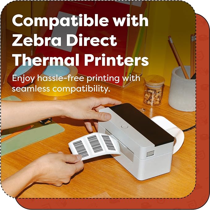 4" X 2.5" Direct Thermal Labels (5750 Count, 10 Rolls) | Inventory Barcode Stickers, SKU Labels, and Shipping Stickers - Compatible With Zebra and Rollo Printers - Aegis Adhesives
