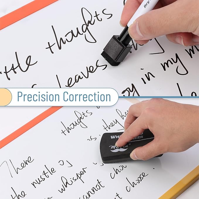 Mr. Pen- Magnetic Dry Erase Markers, 8 Pack with Eraser, Fine Tip Black Dry Erase Pens with Magnet