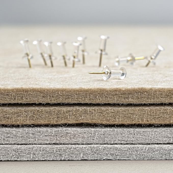 Felt Bulletin Board 48x36 inches, Decorative Pin Board for Home & Office | Cork Board Alternative for Wall with Push Pins, Display Mood Board for Photos, Notes & Reminders