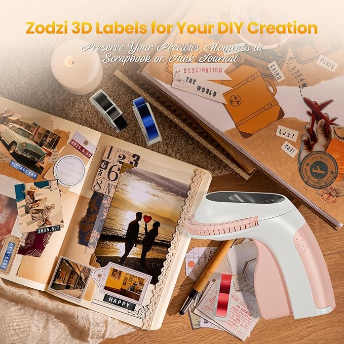 Embossing Label Maker Machine with Tapes,Vintage Embossed Label Maker,Retro Label Makers,Old School Manual Embosser with 3 Rolls 3D Embossing Tapes for Home/Office/Scrapbook Supplies/Junk Journal Kits