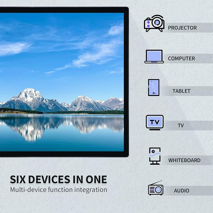 43 inch Interactive Touchscreen Monitor, Smart Board with 16:9 Display 1080P, Win-10 Electronic Whiteboard Touchscreen PC for Office and Classroom, Core i5 RAM 4G & ROM 128G