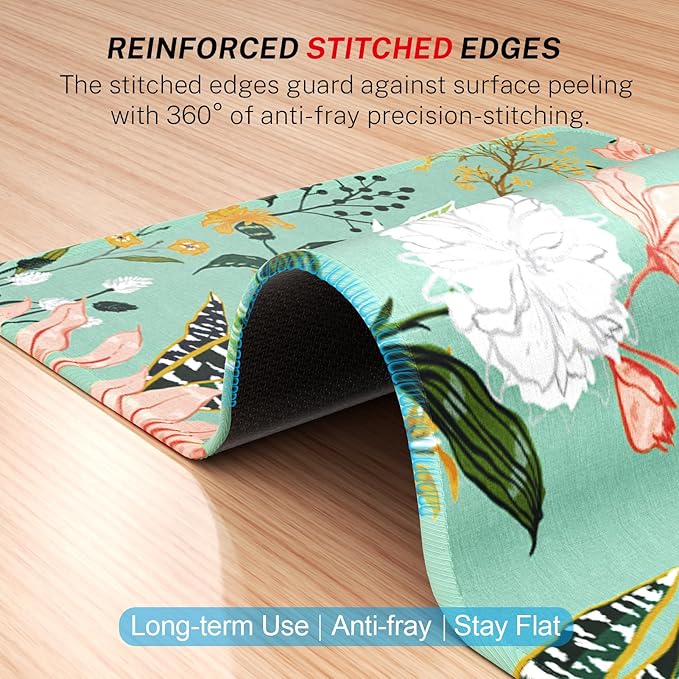 MROCO Mouse Pad [30% Larger] with Anti-Fray Stitched Edges, Premium-Textured Waterproof Surface, Non-Slip Rubber Base, Computer Mouse Mat for Laptop, Office & Home, 8.5 x 11 in, Garden Whispers