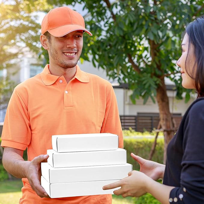 FORBFAN 7x5x2 Shipping Boxes, 45 Pack White Mailer Boxes for Small Business, Small Corrugated Cardboard Boxes for Mailing & Shipping