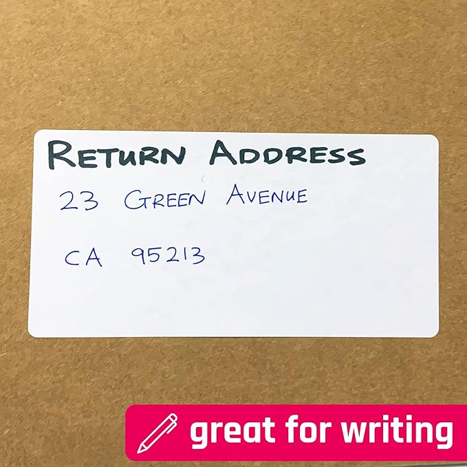 100 Pieces, 3" x 1.5" - Labels Stickers for Storage Bins, Organizing, Moving Boxes - Matte White