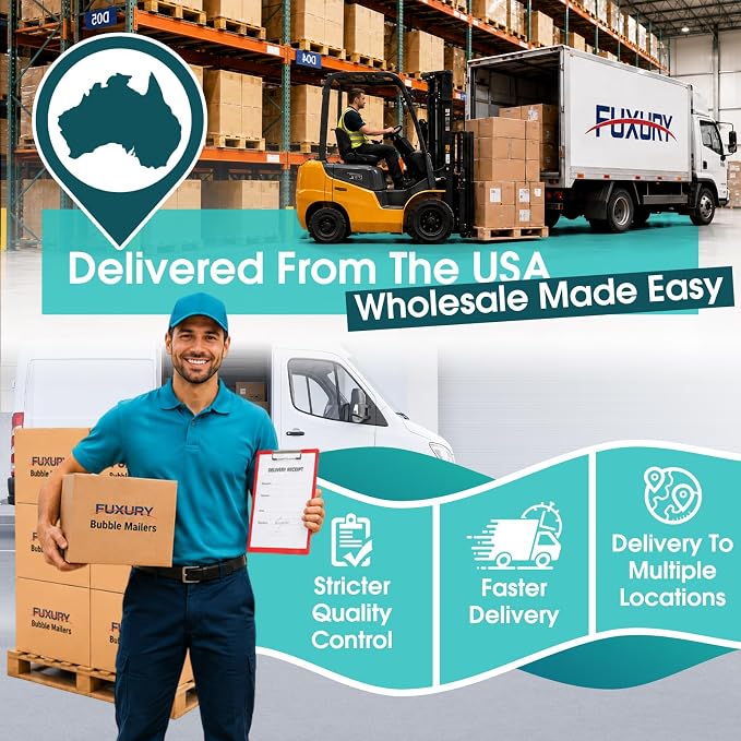 Fuxury Black Bubble Mailers 6x10" Full Pallet of Padded Envelopes 9600 Pack | Usable Size 6x9" Strong Adhesion Padded Mailers Self Seal Bubble Envelopes for Small Business Mailing Small Items Bulk