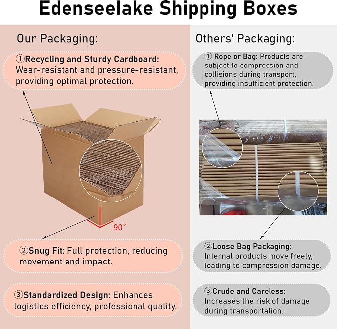 EdenseeLake 40 Pack 9x5x4 inches Shipping Boxes Small Cardboard Boxes for Packing, Moving, Mailing, Brown