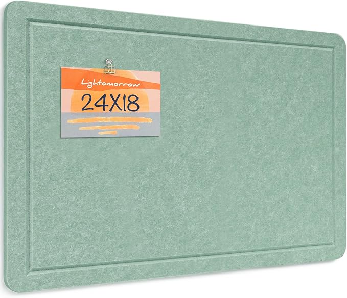 Felt Bulletin Board 24x18 inches, Decorative Pin Board for Home & Office | Cork Board Alternative for Wall with Push Pins, Display Mood Board for Photos, Notes & Reminders
