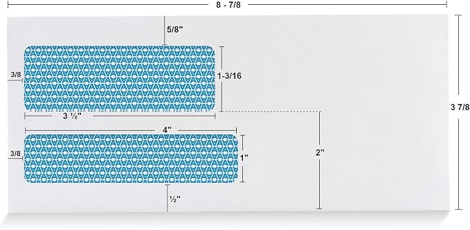 Aimoh #9 Envelopes Self Seal Flip Security Envelopes Double Window 500ct | Flip & Seal, for Invoices, Statements, Documents, Flip & Seal Adhesive, Security Tinted, 3-7/8 x 8-7/8, 24 lb Paper (30109)