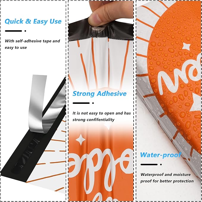 6x9 Poly Mailer Envelopes 100 Pack Shipping Bags with Self Adhesive, You are Golden' Mailing Envelopes, Waterproof and Tear-Proof Postal Bags