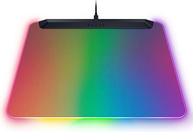 Razer Firefly V2 Pro Fully Illuminated RGB Gaming Mouse Mat: Backlit Design - 15 Zone Chroma Lighting - USB 2.0 Port - Detachable USB Type C Cable - Micro Textured Surface - Anti Slip Base