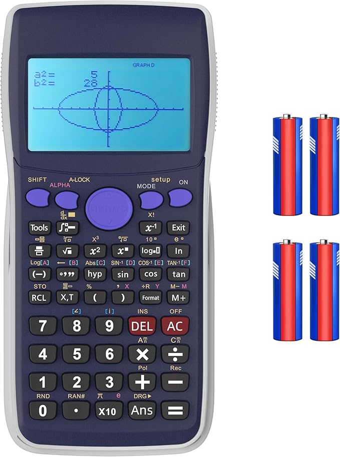 Scientific Calculators with Graphing Functions, IPepul 10 Modes Math Calculator for High School and College Students, Teachers, Office, Algebra, Geometry, Statistics, School Supplies