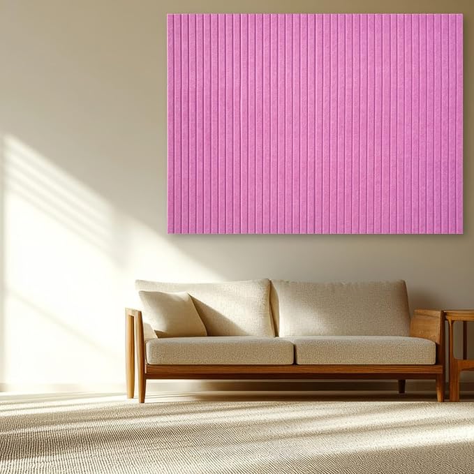 YOUDEFUL 47" x 35" Large Felt Bulletin Board, Rose | 12 Pcs Self-Adhesive Cork Board Alternative, Pin Boards for Wall Decor, Home, Office, Classroom,Dorm
