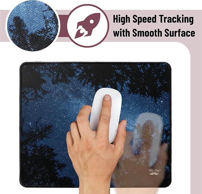 Mr. Pen- Mouse Pad, 12.5"x 10.5", 2 Pack, Night Sky | Laptop and Computer Mouse Pad Gaming, Anti-Slip Rubber Base
