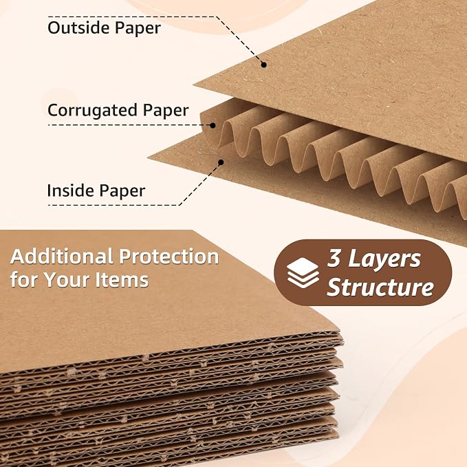 ZBEIVAN Shipping Boxes Mailers Assorted Sizes 8x8x8, 6x6x6 inches Corrugated Cardboard Small Packing Kraft Moving Mailing Box, Pack of 30
