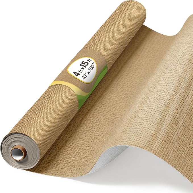 Bulletin Board Fabric Roll, Burlap Texture, Self-Healing, 4x15ft | Easy To Cut & Customize, Tear Resistant Design, Pin-Friendly Surface, Perfect For Classroom Displays And DIY Projects