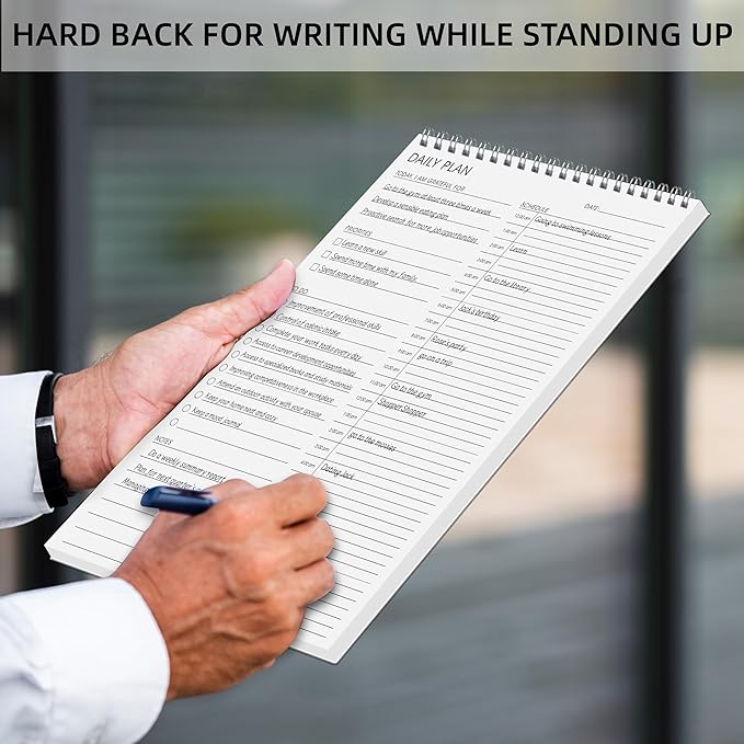 24 Hourly Schedules 3 Pack - To Do List Notepad 3 Pack, B5(6.5" x 9.8"), Daily Planner for Organizing, Suitable for School&Office&Home, PVC cover
