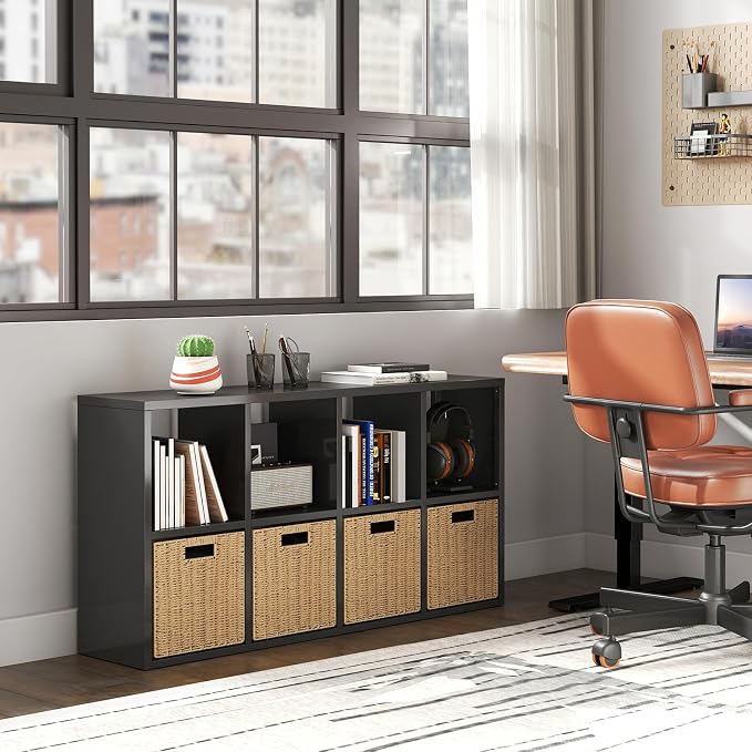 IRONMIX Office Shelves, Metal Bookshelf, Short Credenzas for Home Office | Heavy Duty, Modular Under-desk/Desk-side Storage, Double Printer Stand, Open Bookcase for Small Places, Library, Classroom