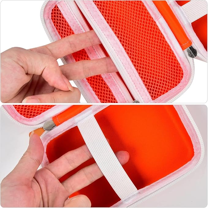 PAIYULE Hard Carrying Case for Phomemo D30 D35 Label Maker, Label Printer Case for Nelko P21, for NIIMBOT D110 D11, for Marklife P11 P12, for SUPVAN E10, Protective EVA Storage Bag with Mesh Pocket