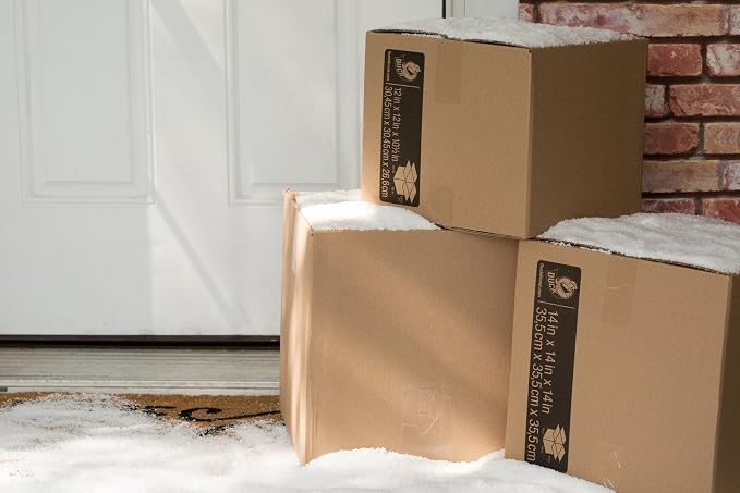 Duck Brand Kraft Corrugated Shipping Boxes, 12" x 12" x 10.5", Brown, 6-Pack (281503)