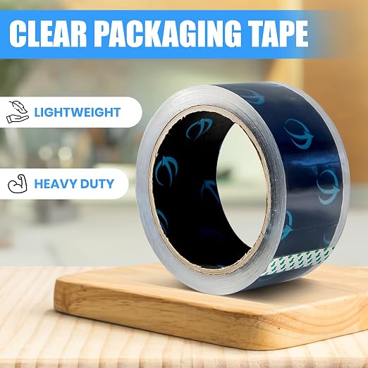 Clear Packing Tape, 24 Rolls Heavy Duty Packaging Tape for Shipping Packaging Moving Sealing, Thicker Clear Packing Tape, 1.88 Inches Wide, 60 Yards Per Roll, 1440 Total Yards