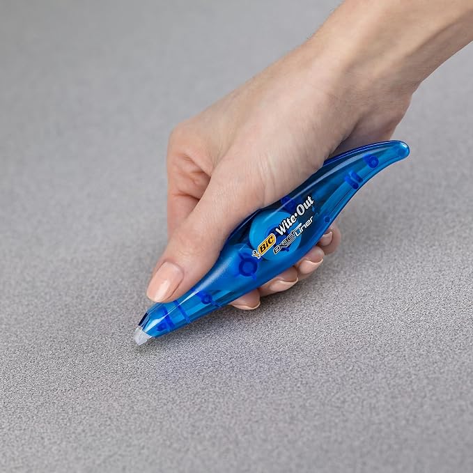 BIC Wite-Out Brand Exact Liner Correction Tape, 19.6 Feet, 4-Count | Tear-Resistant Design | Instantly Covers Errors with No Dry Time | Ideal for School or Office Use