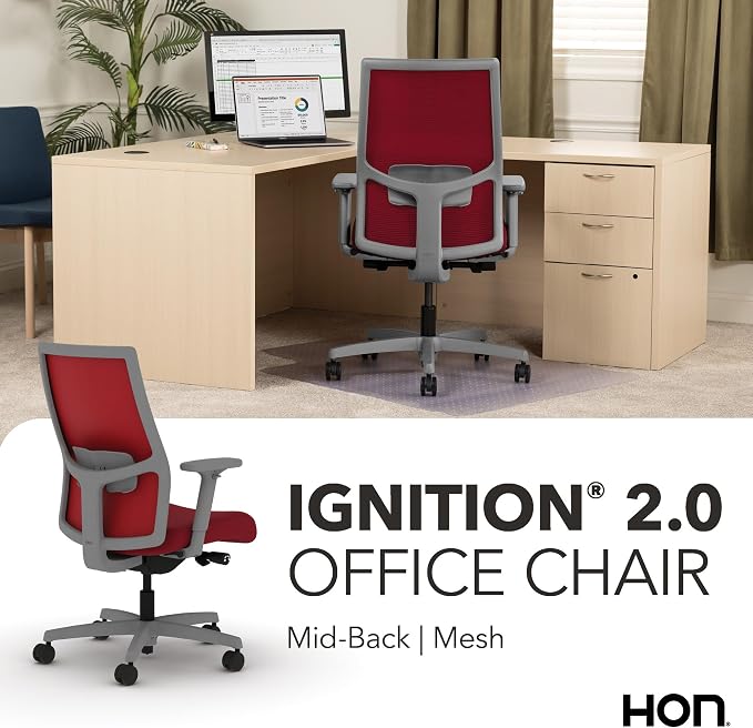 HON Ignition 2.0 Ergonomic Office Chair, Lumbar Support, Bullseye