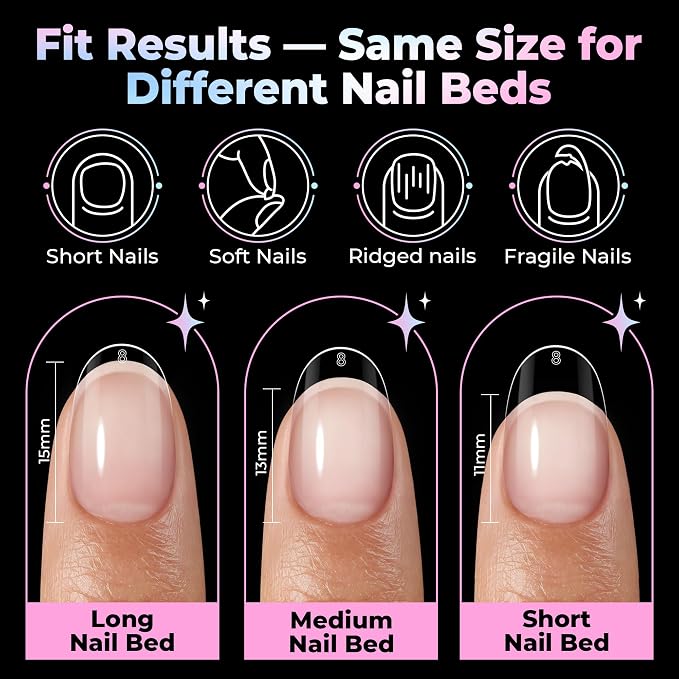 UNA GELLA Oval Gel Nail Tips Short 15 Sizes Full Cover Pre-Etched 300PCS | Easy DIY Salon Oval Almond Press On Nails, Snug Fit & Long-Lasting Hold for Daily Wear, Home DIY Salon