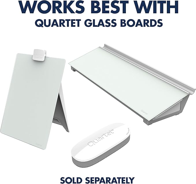 Quartet Glass Board Dry Erase Markers, Premium, Fine Tip, Assorted Colors, 4 Pack (79555)