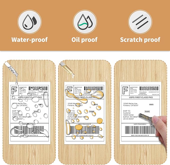 4" x 6" Direct Thermal Labels, Fanfold Shipping Package Tags, Perforated White Mailing Labels, Commercial Grade, Compatible with Rollo, MUNBYN Printers, 5000PCS