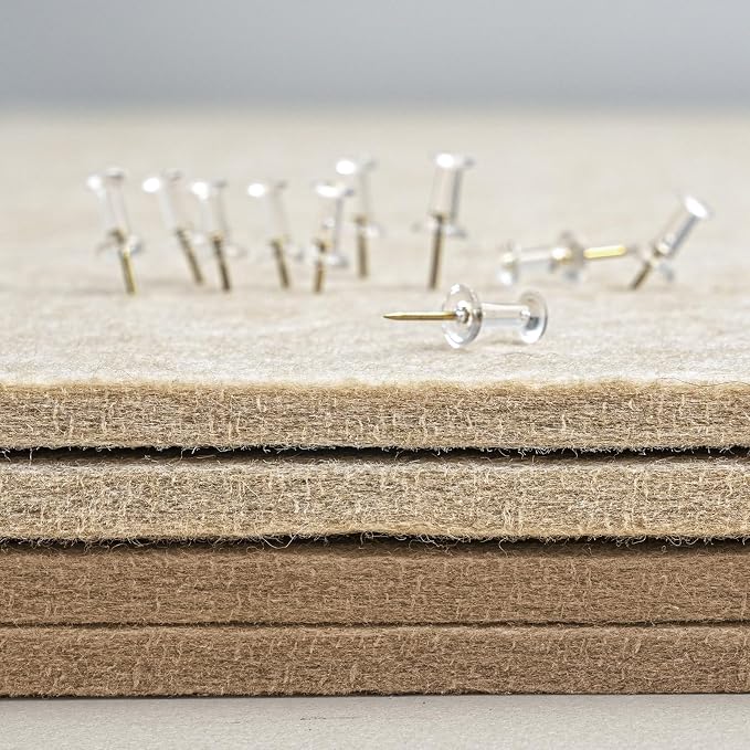 Felt Bulletin Board 36x24 inches, Decorative Pin Board for Home & Office | Cork Board Alternative for Wall with Push Pins, Display Mood Board for Photos, Notes & Reminders