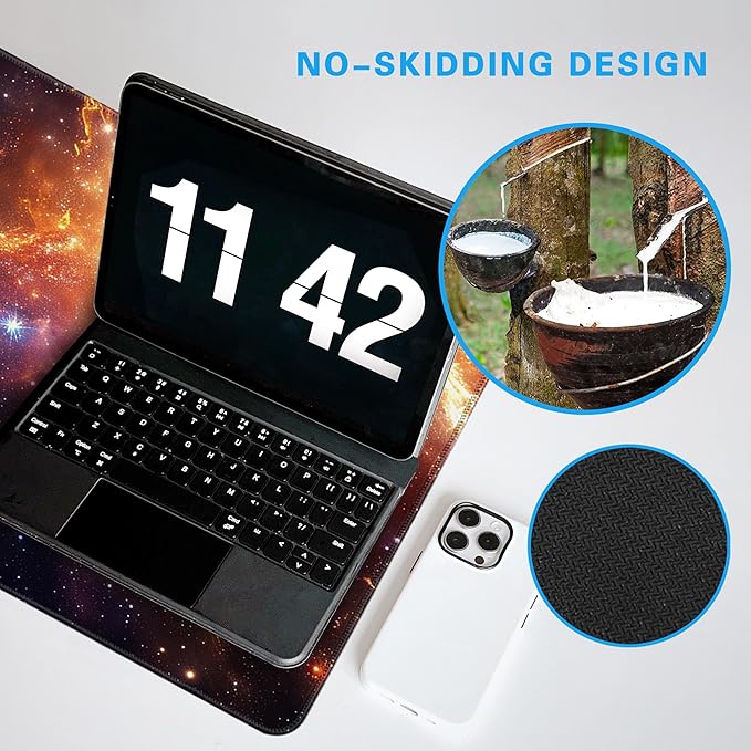 Planet Gaming Mouse Pad, Large Extended Mouse Pad Big Computer Mousepad for Home Office Gaming Work 31.5x11.8inch (Star Star)