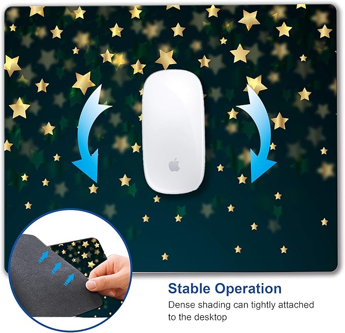 Mouse pad Computer Mousepad with Personalized Star Design Office Non-Slip Rubber Mouse mat