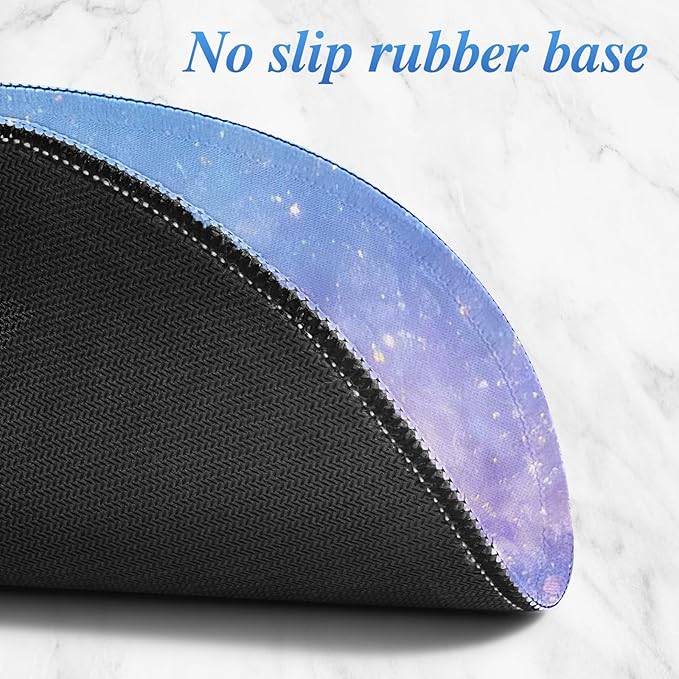Round Mouse pad, high-end Texture, Sewn Edge Design, Anti-Slip Rubber Base. 8.6 x 8.6 inches (Phantom Purple)