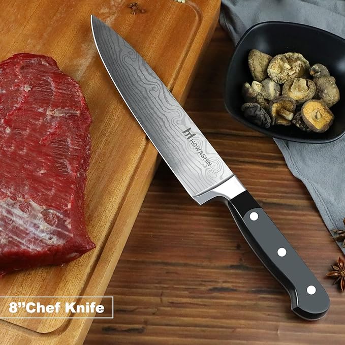 8'' Chef Knife High Carbon Professional Kitchen Knife Stainless Steel Sharp Meat Knife Ergonomic Handle With Christmas Gift Box