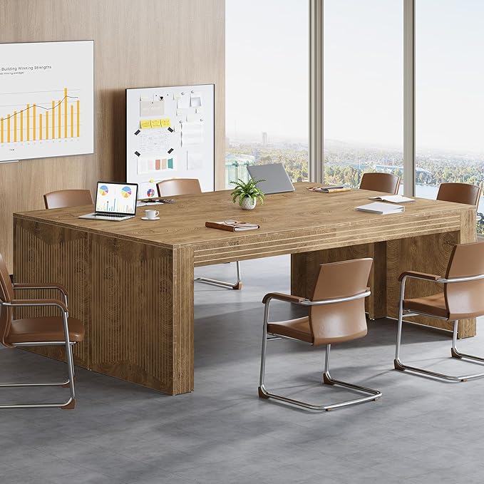 Tribesigns 79-Inch Extra Long Desk Set of 2, Two Person Double Desk for Home Office, Wooden Long Computer Desk Writing Table for Office, Natural Oak