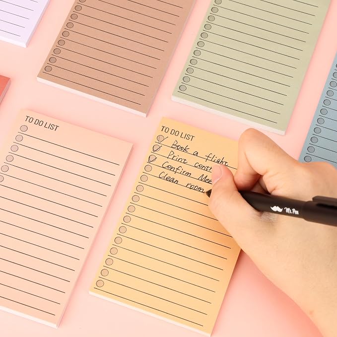 Mr. Pen- to Do List Sticky Notes, 3” x 5”, 9 Pads, 360 Sheets, Lined | Checklist Sticky Pads with Smooth Writing, Easy Peel-Off, Thick Paper for Planning, Office, School & Daily Tasks