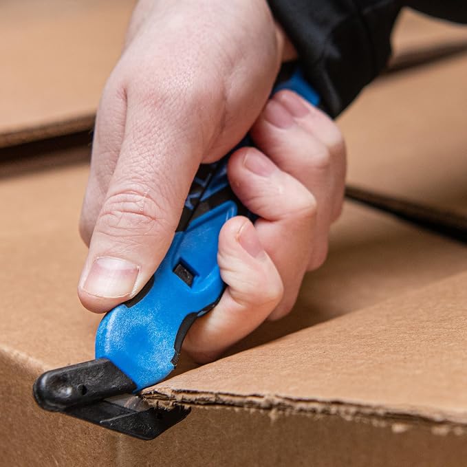 XChange Box Cutter, Klever Kutter Package Opener Wide Cut Head, Ergonomic Soft Touch Handle Utility Knife, Cuts Thicker Substrates, Boxes, Film, Tape and More, Red, 10 Pack (KCJ-XC-30R)